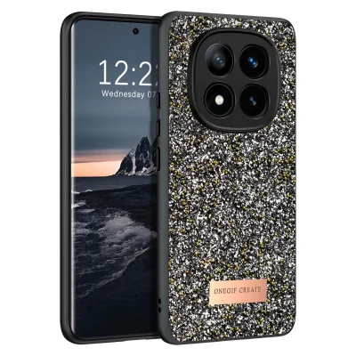 BUĞZ Onegif Xiaomi Redmi Note 14 Pro 4g Bright Simli Kapak - Gümüş