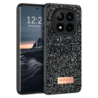 BUĞZ Onegif Xiaomi Redmi Note 14 Pro 4g Bright Simli Kapak - Siyah