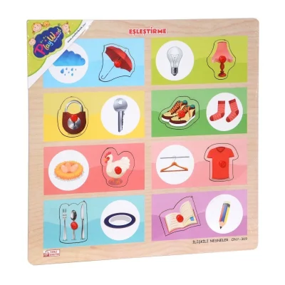  ONY-369-370 Ahşap Tutmalı Eşleştirme İlişkili Nesneler -Onyıl