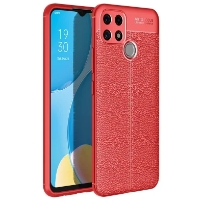 BUĞZ Oppo A15 Kılıf Auto Focus Kapak - Kırmızı