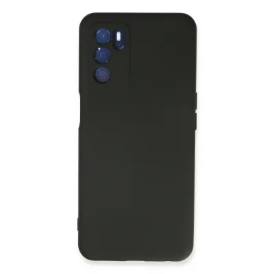 BUĞZ Oppo A16 Kılıf Nano İçi Kadife Silikon - Siyah