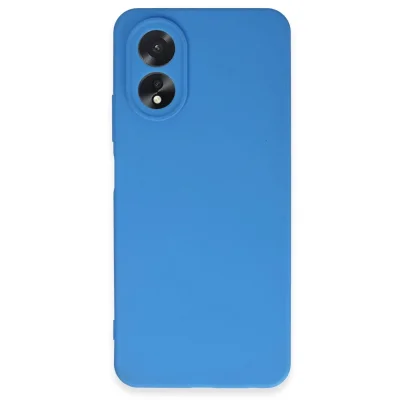 BUĞZ Oppo A38 Kılıf First Silikon - Mavi