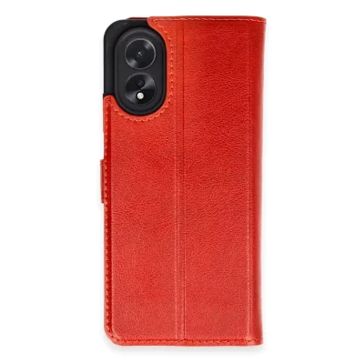 BUĞZ Oppo A38 Kılıf Trend S Plus Kapaklı Kılıf - Kırmızı