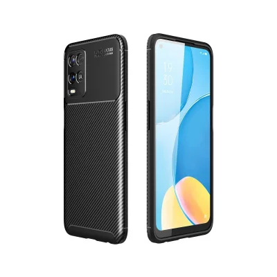 BUĞZ Oppo A54 4g Kılıf Auto Focus Karbon Kapak - Siyah