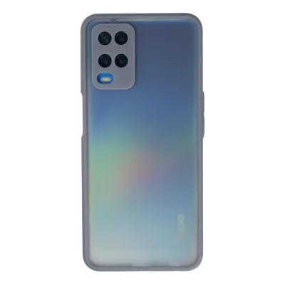 BUĞZ Oppo A54 4g Kılıf Montreal Silikon Kapak - Gri