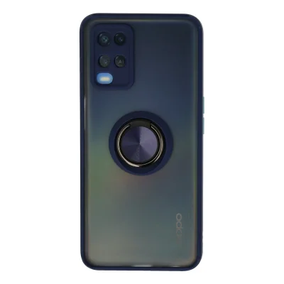 BUĞZ Oppo A54 4g Kılıf Montreal Yüzüklü Silikon Kapak - Lacivert