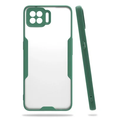 BUĞZ Oppo A73 Kılıf Platin Silikon - Yeşil