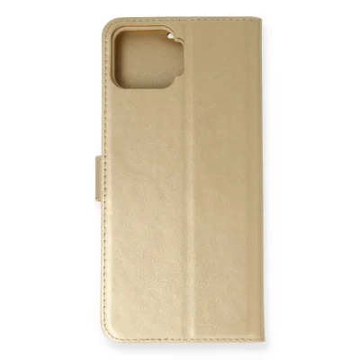 BUĞZ Oppo A73 Kılıf Trend S Plus Kapaklı Kılıf - Gold