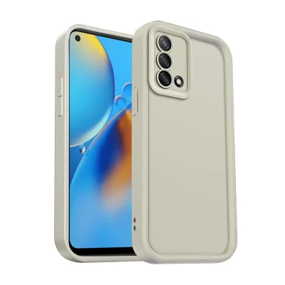 BUĞZ Oppo A74 4g Kılıf Viera Silikon - Krem