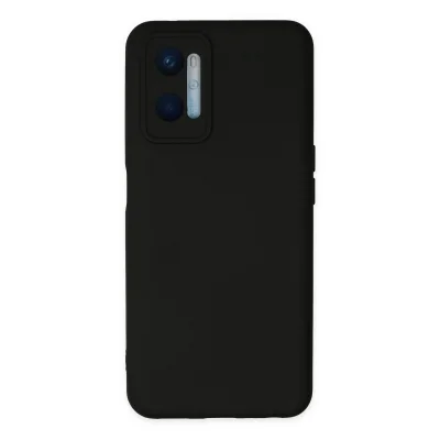 BUĞZ Oppo A96 Kılıf Nano İçi Kadife Silikon - Siyah