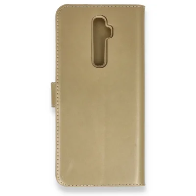 BUĞZ Oppo Reno 2z Kılıf Trend S Plus Kapaklı Kılıf - Gold