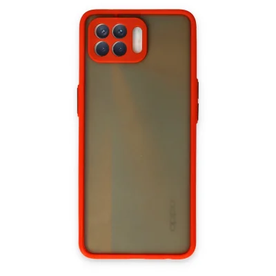 BUĞZ Oppo Reno 4 Lite Kılıf Montreal Silikon Kapak - Kırmızı