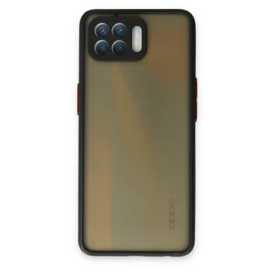 BUĞZ Oppo Reno 4 Lite Kılıf Montreal Silikon Kapak - Siyah