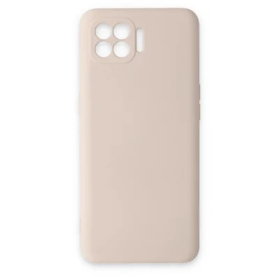 BUĞZ Oppo Reno 4 Lite Kılıf Nano İçi Kadife Silikon - Pudra