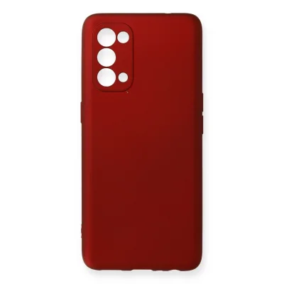 BUĞZ Oppo Reno 5 Kılıf First Silikon - Bordo