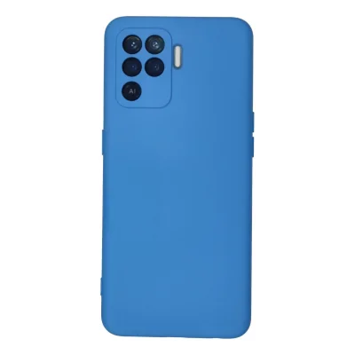BUĞZ Oppo Reno 5 Lite Kılıf Nano İçi Kadife Silikon - Mavi