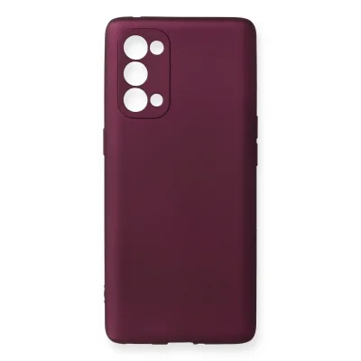 BUĞZ Oppo Reno 5 Pro Kılıf First Silikon - Mürdüm