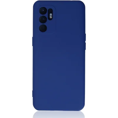 BUĞZ Oppo Reno 6 Kılıf Nano İçi Kadife Silikon - Mavi