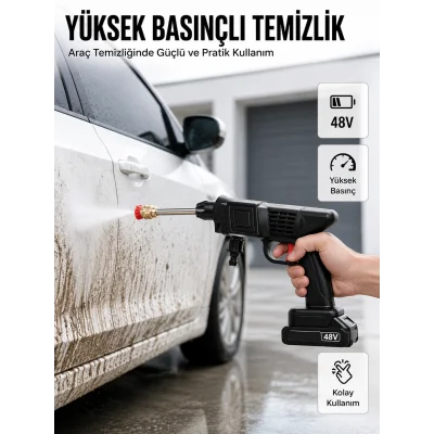 BUĞZ Orijinal 2025 48V Şarjlı Basınçlı Temizlik Tabancası A Kalite Seri