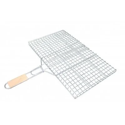BUĞZ Orta Boy Mangal Izgarası - 40x30 cm - Ahşap Saplı