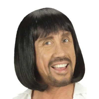 BUĞZ Ortaçağ Peruğu Kısa Siyah