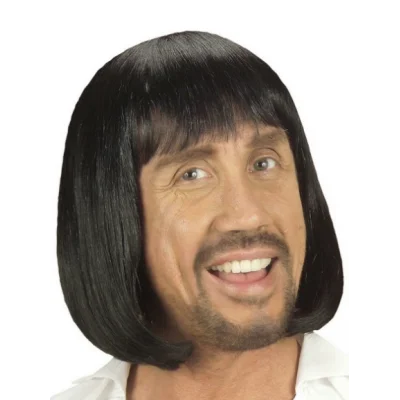 BUĞZ Ortaçağ Peruğu Kısa Siyah