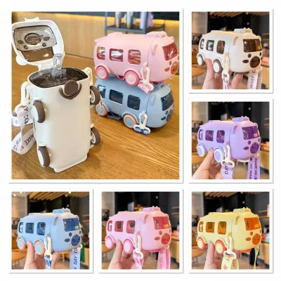 BUĞZ Otobüs Tasarımı Pipetli Su Matarası 500 Ml Alk2967