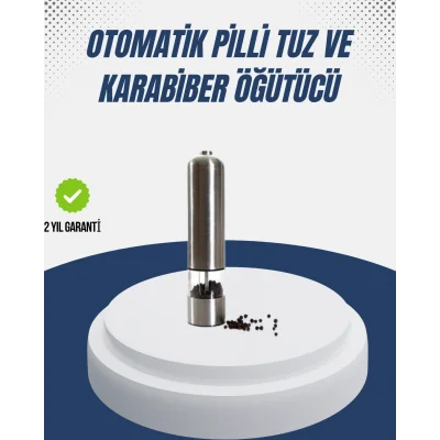BUĞZ Otomatik Baharat Değirmeni Paslanmaz Gövde Ergonomik Tasarım