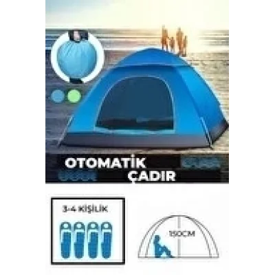 BUĞZ Otomatik Havada Açılan Su Geçirmez Çadır 4 Kişilik