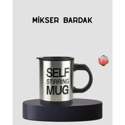 BUĞZ Otomatik Karıştıran Akıllı Kupa – Paslanmaz Çelik, Isı Korumalı