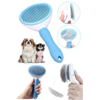  Otomatik Temizlenen Evcil Hayvan Tarağı Mavi