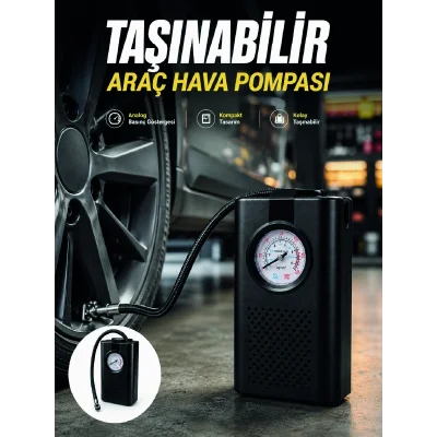 BUĞZ Otomobil Bisiklet ve Motosiklet İçin Taşınabilir Lastik Hava Pompası