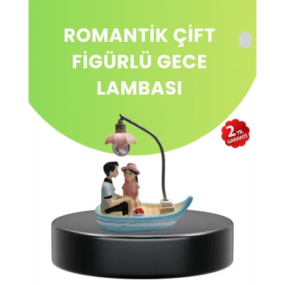BUĞZ Oturan Çift Figürlü LED Masa Lambası Romantik Hediye
