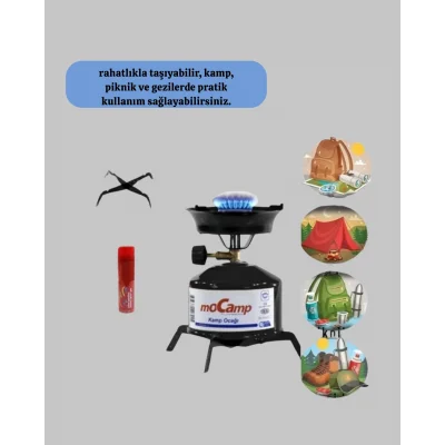 BUĞZ Outdoor Kamp Ocağı Seti Çakmak Gazlı Taşınabilir - Lisinya