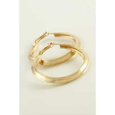 BUĞZ Oval Halka Küpe 4 cm
