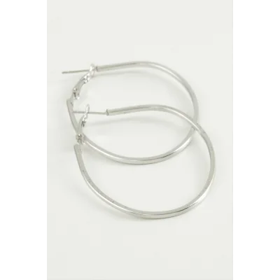 BUĞZ Oval Halka Küpe 4,5 cm