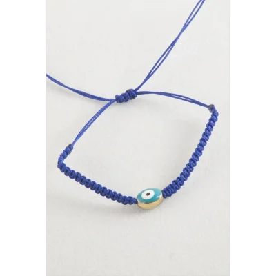 BUĞZ Oval Nazar Makrome Örgülü Bileklik