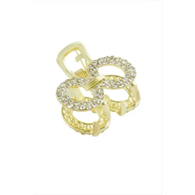 BUĞZ Oval Taşlı Minik Metal Mandal Toka 2,5 cm