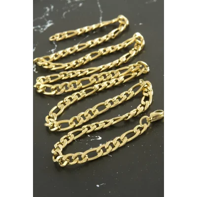 BUĞZ Oval Zincir Çelik Kolye 55 cm