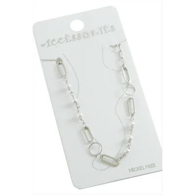 BUĞZ Oval Zincir İnci Halhal