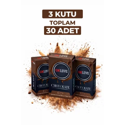 BUĞZ OxLove Chocolate Aromalı Prezervatif 10lu 3 Kutu