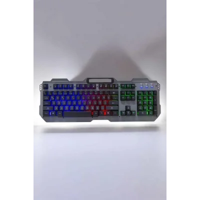 BUĞZ Oyuncu Klavyesi Q Klavye RGB Işıklı Mouse Hediyeli