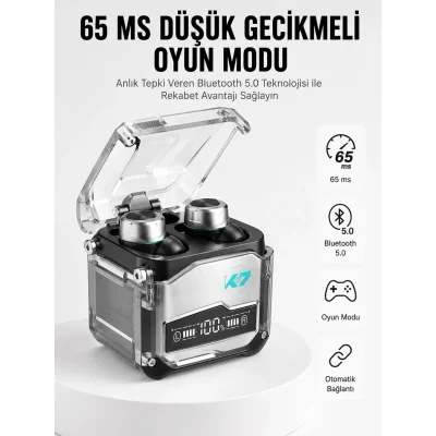 BUĞZ Oyuncu Kulaklığı Yeni Mekanik Kablosuz Kulaklık İos Android Uyumlu