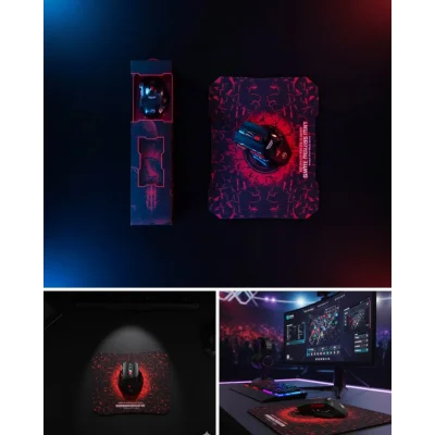 BUĞZ Oyuncu Mouse Seti RGB Aydınlatmalı 7 Fonksiyon Tuşlu Yüksek Performans