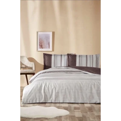  Özdilek Çift Kişilik Ranforce Nevresim Takımı Arenoso Bej