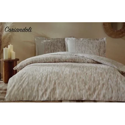  Özdilek Çift Kişilik Ranforce Nevresim Takımı Coriandoli Somon