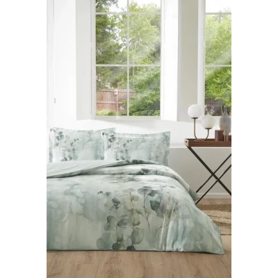  Özdilek Çift Kişilik Ranforce Nevresim Takımı Nature Drip Yeşil