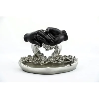  Özel Tasarım Kalpli Polyester Sunum Tepsisi