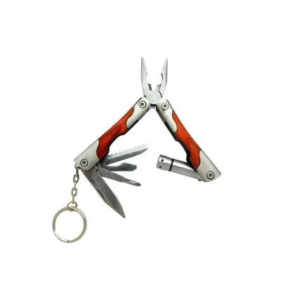 BUĞZ P 1172 Ahşap Mini Çok Amaçlı Pense / Çakı 7cm - Ahşap Metal Sap (multitool)