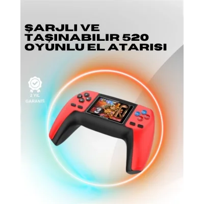  P5 Mini Retro Oyun Konsolu – Tak-Çalıştır, 520 Hazır Oyun, Portatif Kullanım